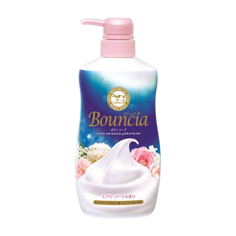 COW Brand Bouncia Body Soap Pump Airy Bouquet 500ml