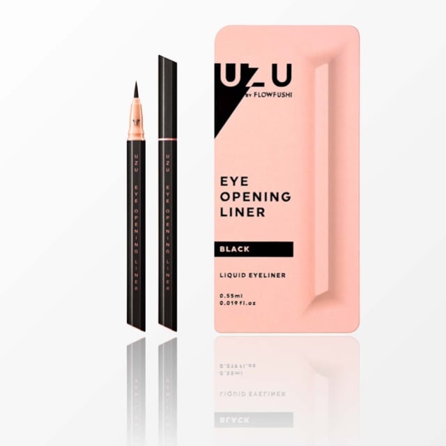 Flow Fushi UZU Eye Opening Liner Liquid Eyeliner (Black) - Pink Pkg