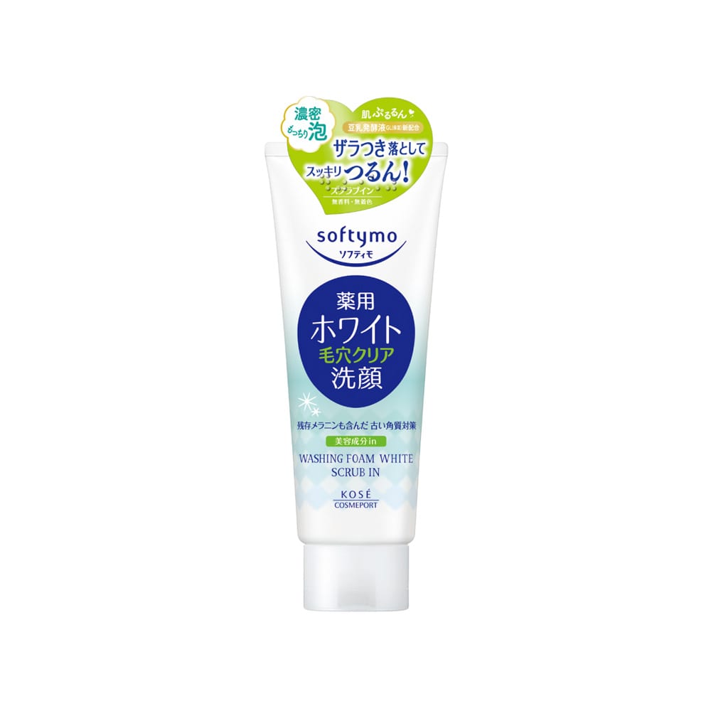 Kose Softymo Medicated Face Washing Foam White Scrub In 150g