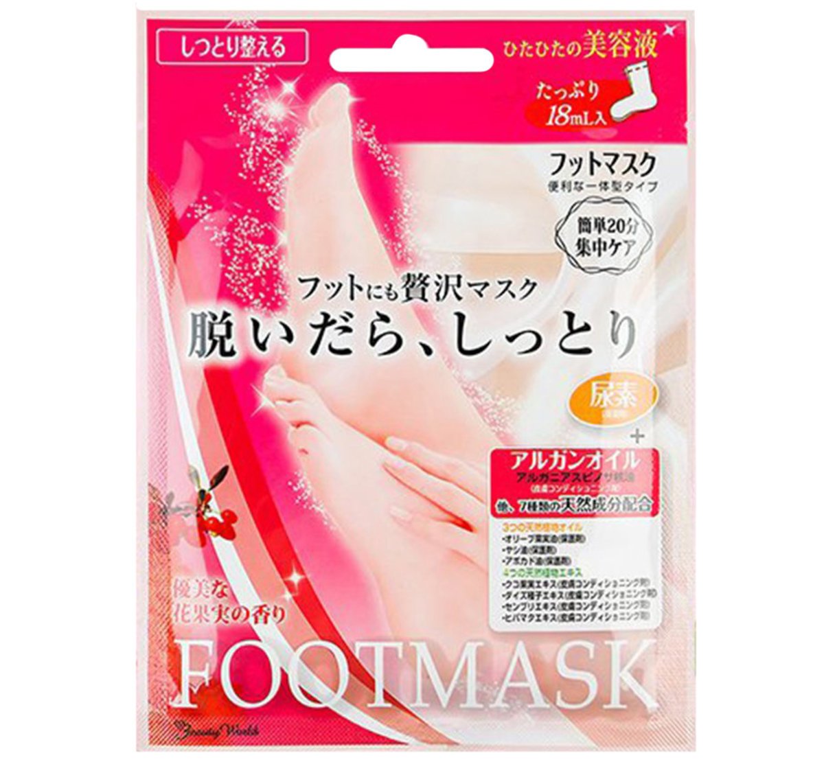 Lucky Trendy Natural Foot Mask 18ml - 1 pair