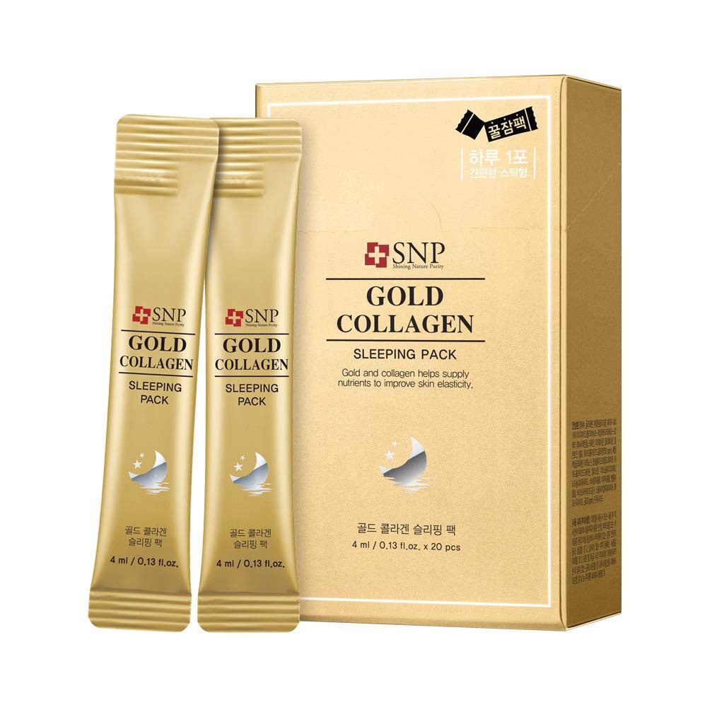 SNP Gold Collagen Sleeping Pack(4ml*20pcs) - Gold