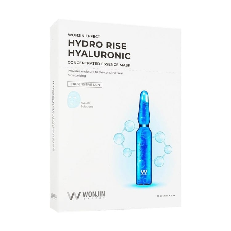 Wonjin Hydro Rise Hyaluronic Concentrated Essence Mask 10pcs - Blue (New Ver.)