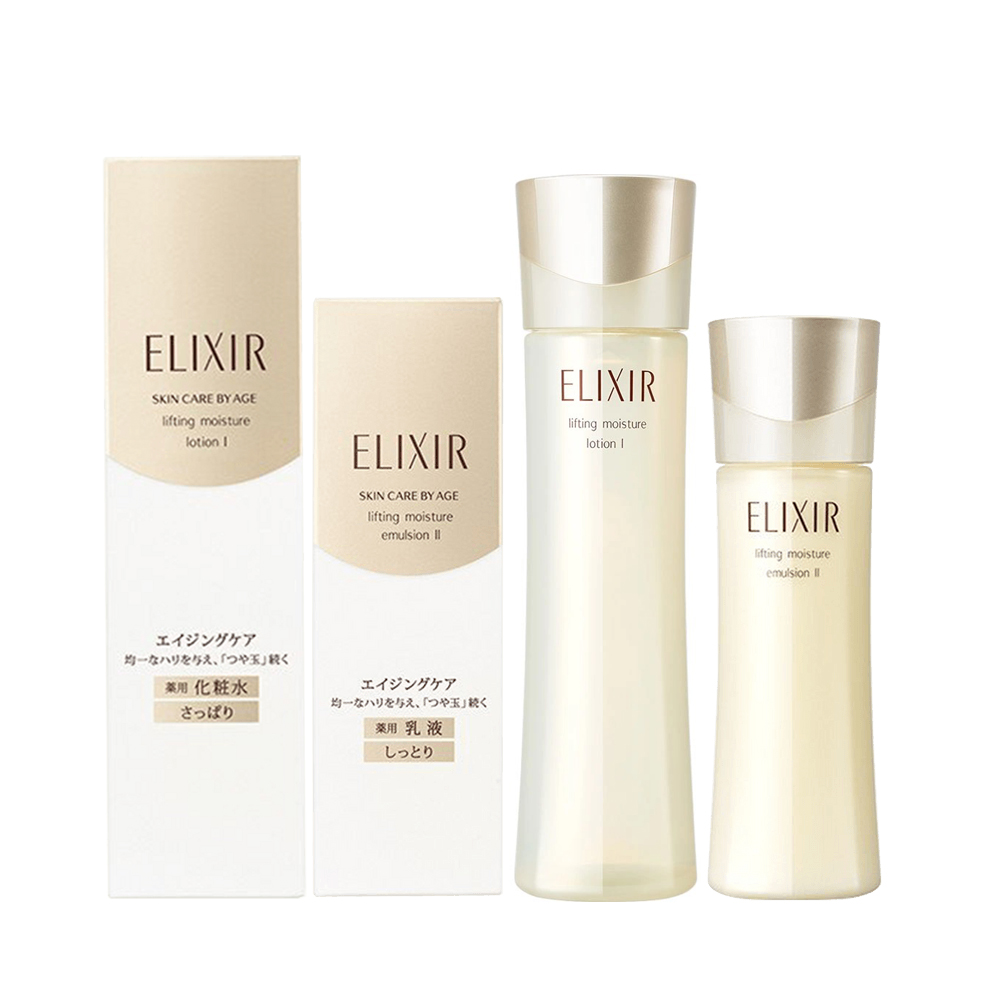 Shiseido ELIXIR Skin Care By Age Lifting Moisture Set
Lotion 170ml + Emulsion 130ml