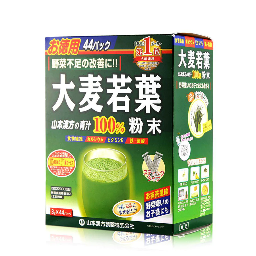 Yamamoto Barley Grass Aojiru Powder 100% Natural
3g x 44 Pack